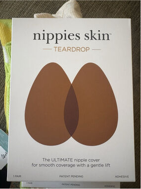 Nippies Skin Teardrop Size 1 Adhesive Covers Gentle Lift Coco Color A-B Cups